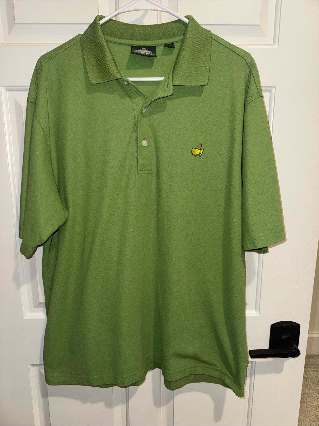 Masters Light Green Polo With Embroidered Golf Crest